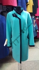 Женское пальто демисезонное комбинированное