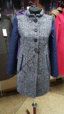 Женское пальто демисезонное комбинированное