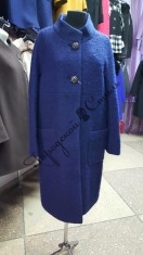 Шерстяное женское пальто с большими пуговицами 2016