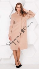 Модное женское пальто, коллекции 2016, прямой силуэт, стойка