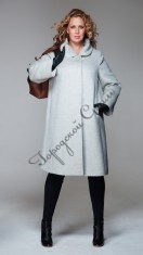 Модное женское пальто, коллекции 2015, из альпаки, прямой силуэт