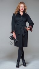 Женское пальто приталенное с манжетами